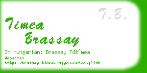 timea brassay business card